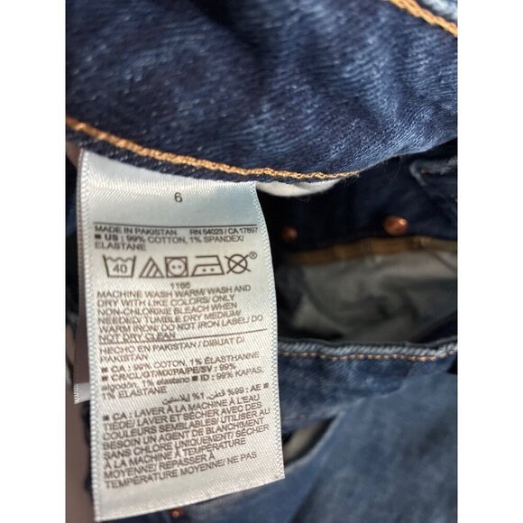 Old Navy Jeans Womens Size 6 High-Rise Curvy Straight Jeans Distressed Cropped - Picture 3 of 12